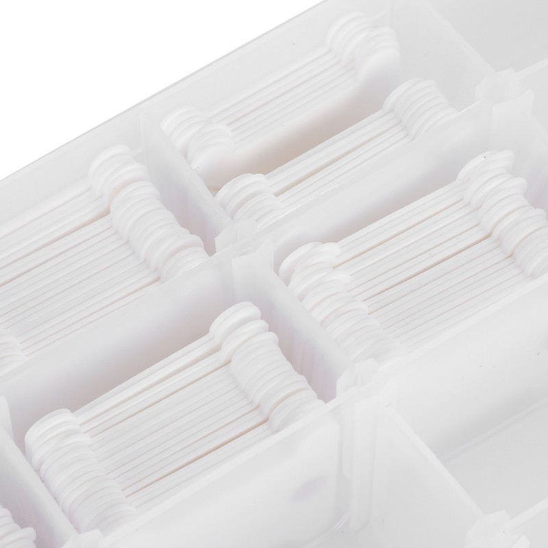 Embroidery Floss Organizer Box Milk White Cross Stitch Plastic Bobbins