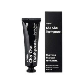 [unpa.] Cha Cha Toothpaste : All-Natural Organic Charcoal Teeth Strengthening Toothpaste for Minty Fresh Breath, 100g