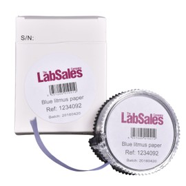 Labsales PH Litmus Blue Acidic Tester Kit, 5M Roll For Easy Tearing Into Strips, For Testing Acidic conditions in Soil, Water, Food, Urine and Saliva (One 5M Roll)