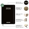 matabooks Samaya 2026 A5 Calendar, Colour: Black, Vegan Year Planner