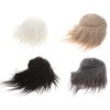 DOITOOL 4pcs Faux Fur Fabric Set for DIY Crafts Fluffy