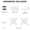 VIVO White Fully Adjustable Dual Monitor Arm for Desk Mount