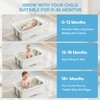 DZMDIP Baby Bathtub with Stand,Collapsible Infant Bath Tub