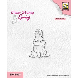 Nellie's Choice Clear Stamp Spring - Cute Rabbit-2