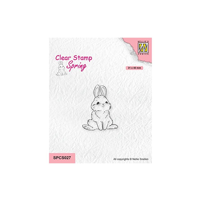 Nellie's Choice Clear Stamp Spring - Cute Rabbit-2