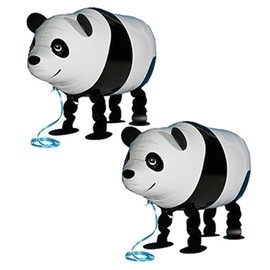 2 PCS Panda Animal Balloons Walking Panda Foil Balloons for Birthday Party Wedding Baby Shower Kids Themed Party Children Toys Zoo Decorations Supplies