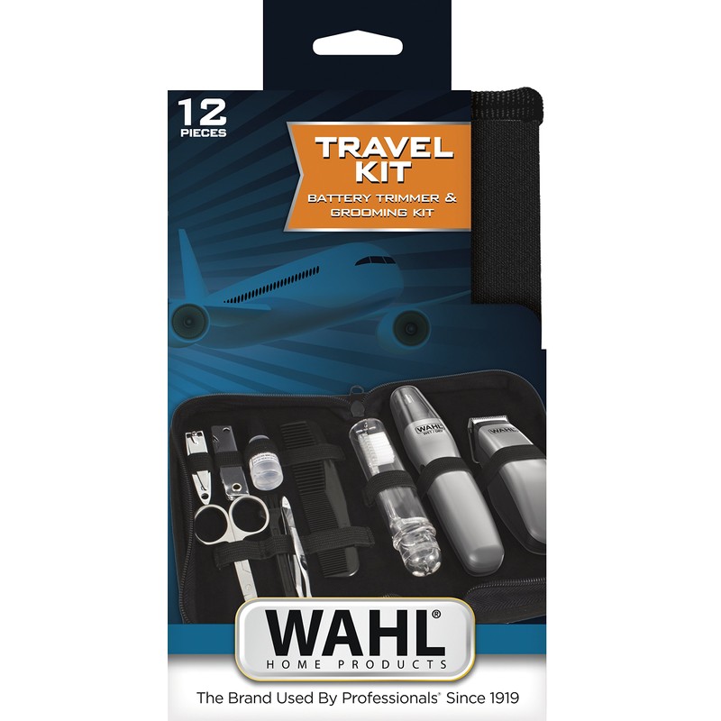 WAHL 9962-1816 Reise-Set / Batteriebetriebener Bartschneider und Nasen/Ohrhaartrimmer