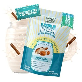 KLASS VIDA Hidratación diaria | Electrolitos Horchata | 15 barras | El agua de coco y los minerales apoyan la hidratación diaria, refrescante sabor a 