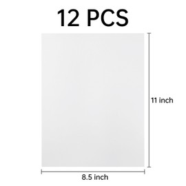 NATURALABEL 12 PCS Water Soluble Paper - 8.5" x 11" Printable & Writable Dissolvable Sheets for Memorials, Prayers, Journals, Spy & Secret Messages