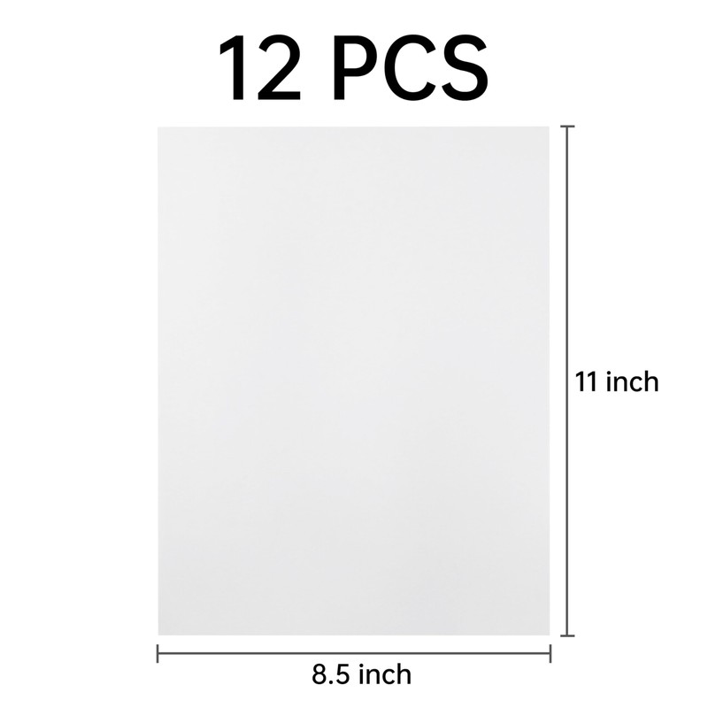 NATURALABEL 12 PCS Water Soluble Paper - 8.5" x 11"