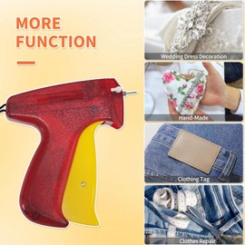 Tag Attacher Guns,Quick Tagging Gun Kit,Anti-Slip Fine Stitch Tool Mini Stitch Gun for Clothes Mending Quilting Stitch Tag Gun Hemming Sewing Tool Kit with 1 Needle and 2400 Micro Fasteners