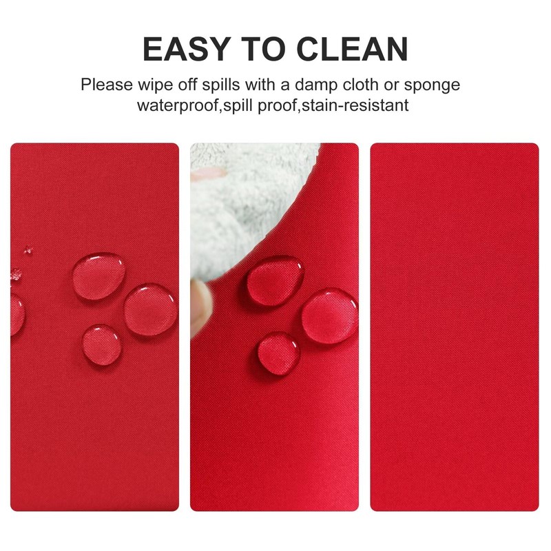 DWCN Red Round Tablecloth Wipe Clean Tablecloth Outdoor Table Cloth