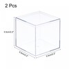 sourcing map Clear Acrylic Plastic Storage Box Square Cube Display