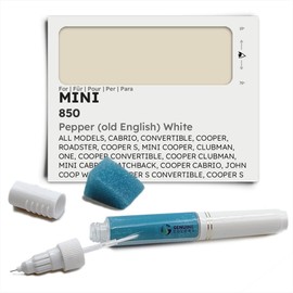 Genuine Colors Paint Pen Pepper (Old English) White 850 for Mini White All Models, Convertible, Cooper, Roadster, Cooper S, Mini Cooper, Clubman, One, Cooper Convertible, Cooper Clubman, Mini C