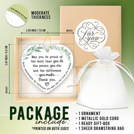 Christmas Ornaments 2024,Thank You Gifts - Appreciation Gifts, Boss Day Gifts for Women, Men, Coworker, Boss, Teacher - Retirement, Farewell, Leaving, Going Away Ideas