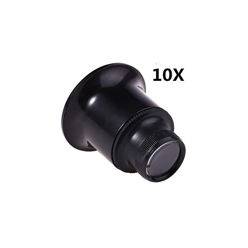 10X 15X 20X Black Jewelers Loupe Magnifier Magnifying Eye Loop
