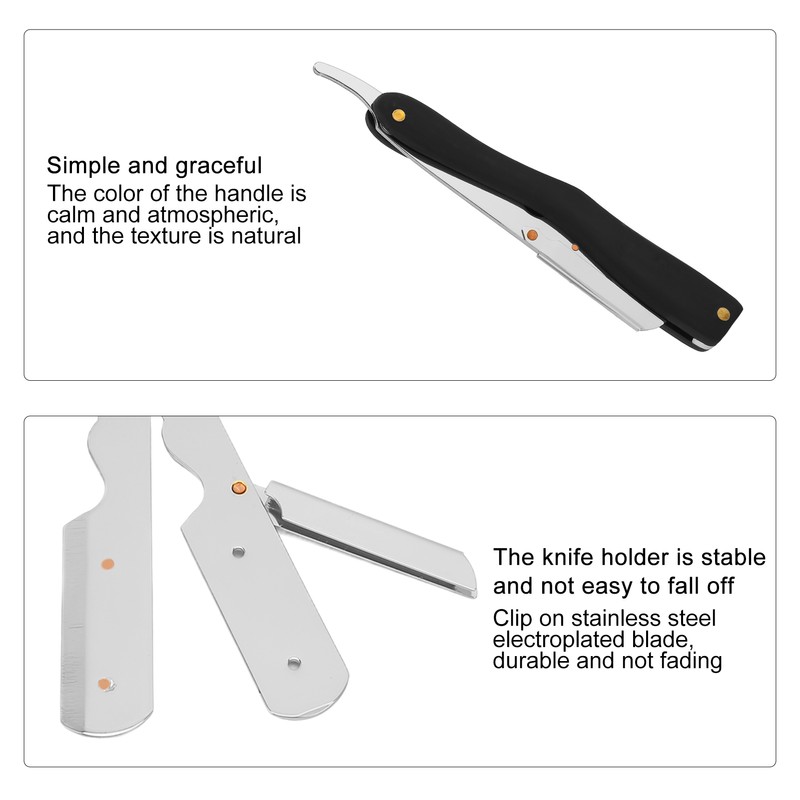 Professional Straight Edge Barber Razor Without Blade Lightweight Salon Quality