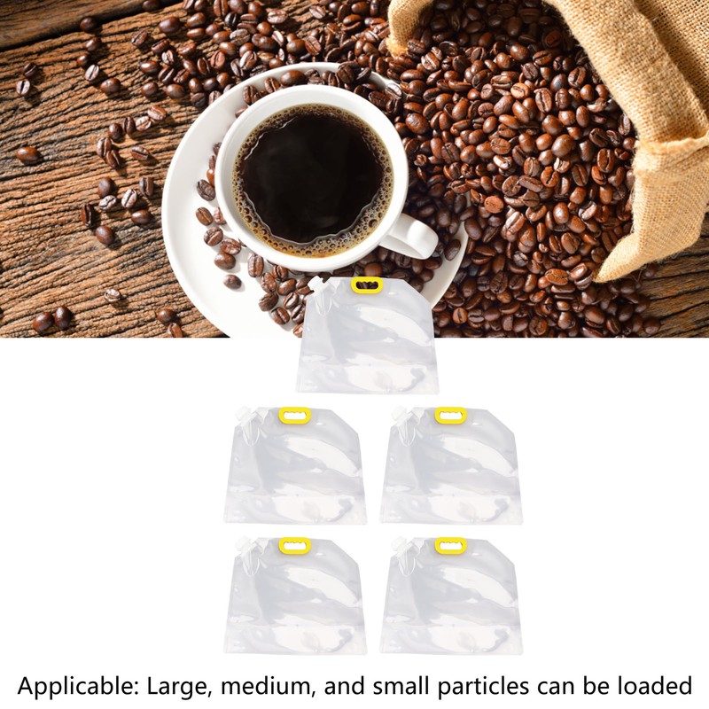 5Pcs Grain Sealed Storage Bag Reusable Transparent Grain Storage Bag