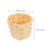 Mipcase 6pcs Handheld Bamboo Basket Miniature Woven Sundries Organizer for