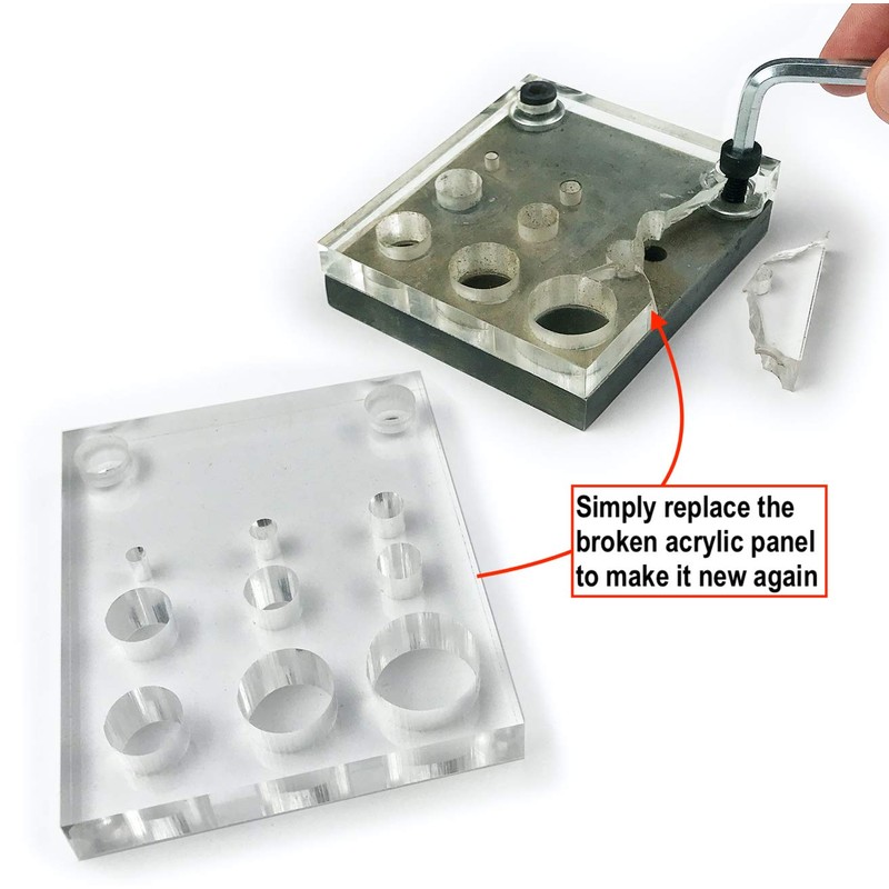 Acrylic Guide Punch and Die Panel Replacement (Part Only) for