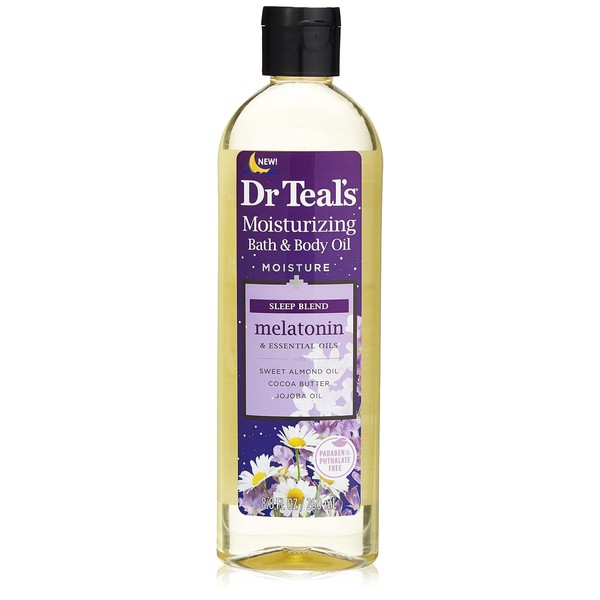 Dr Teal's Melatonin Essential Oil Moisturizing Bath & Body Oil 8.8oz (Packaging May Vary)