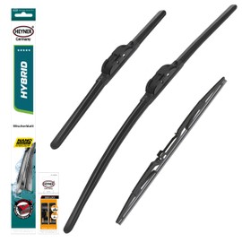 HEYNER® Windscreen Wiper Set with Rear Wiper for Ford Focus II (11.2004-12.2011) Hybrid Flat Bar Wiper Front and Rear Wiper