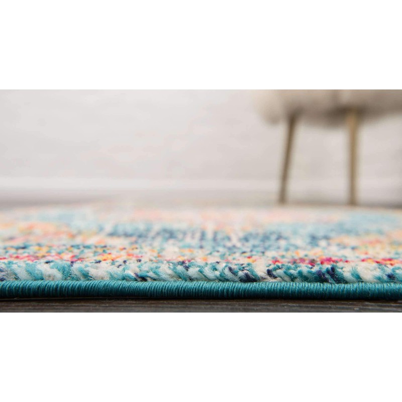 Unique Loom Penrose Collection Area Rug - Alexis (8'Square, Blue/