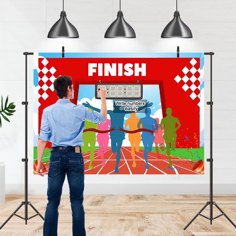 Marathon Party Backdrop 7x5ft Finishing The Marathon Personal Record Running