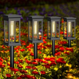 NIOWS Solar Pathway Lights Outdoor Waterproof – 10 Pack Bright Solar Powered Garden Lights with Auto On/Off, IP65 LED Landscape Lighting for Walkway Patio Lawn Yard Decor