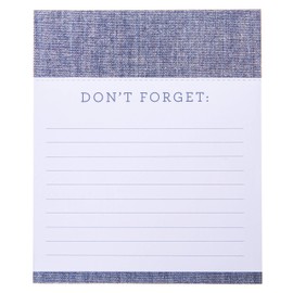 Graphique Jotter Notepad, Chambray Design – 4.5" x 5.5" x 1”, 250 Lined Pages with “Don’t Forget” at The Top – Cute Journal for Leaving Messages and Taking Notes