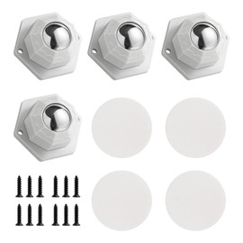 Annlpoy Pack of 4 furniture castors, ball castors for furniture, furniture gliders for heavy furniture, load capacity 200 kg+, versatile furniture castors for kitchen utensils and storage boxes