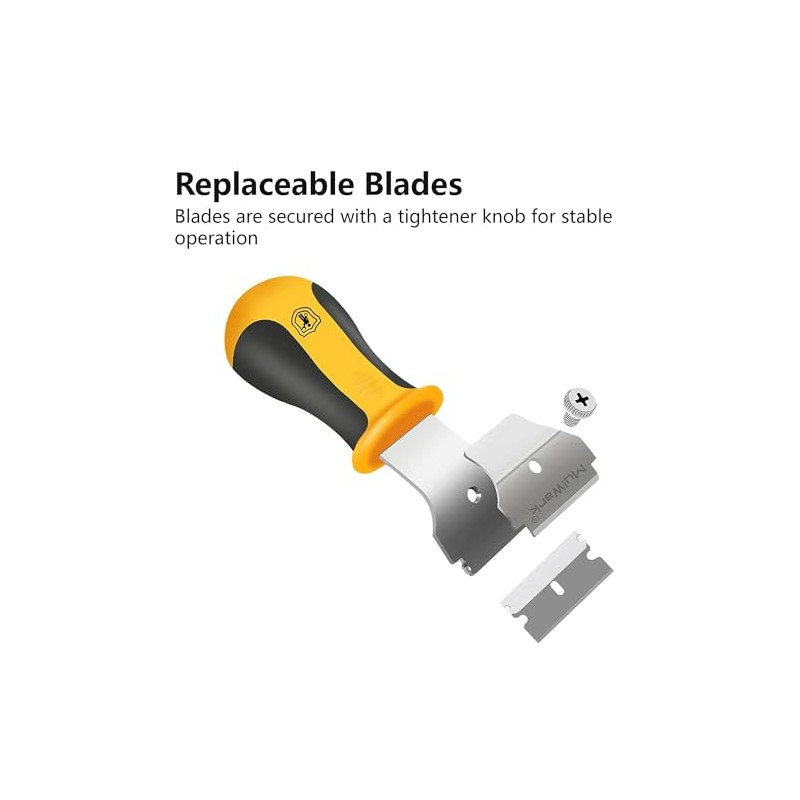 MulWark Razor Blade Scraper, 4 Handles Razor Scraper Set With