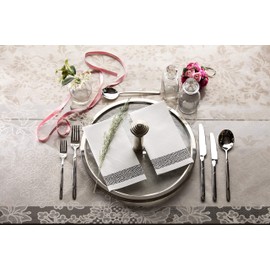 Servilletas desechables de papel para invitados, suaves, absorbentes, decorativas, para cocina, baño, fiestas, bodas, cenas o eventos, color blanco, 100 unidades