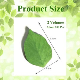 Aczyqws Sticky Notes Set, 100 Sheets Green Leaf Shaped Self Stick Notes, 2 Packs Self Sticky Note Pads, Sticky Memo Set for Stationary Supplies School Supplies, School and Home Uses
