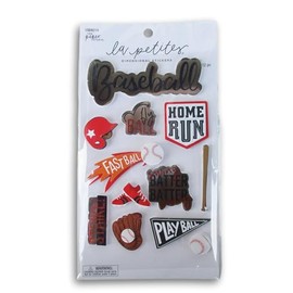 3D Baseball Stickers for Journaling, Scrapbooking, Cardmaking, Arts & Crafts - 12 Pieces
