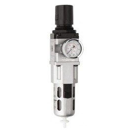 PRO SOURCE Filter Regulator Lubricator Combo Unit with Pressure Gauge: 1/4 NPT