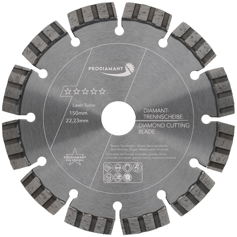 PRODIAMANT Premium Diamond Cutting Disc Concrete Laser Turbo Double Pack