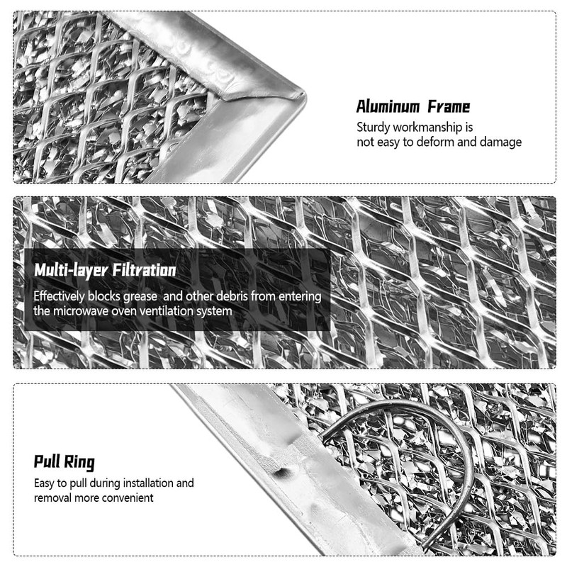 FGMV17WNVFA Microwave Grease and Charcoal Filter Kit, Pack of 3