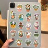 50Pcs Potted Animals Stickers,Cartoon Aesthetic Stickers,Vinyl Waterproof Cute Animals Stickers,for