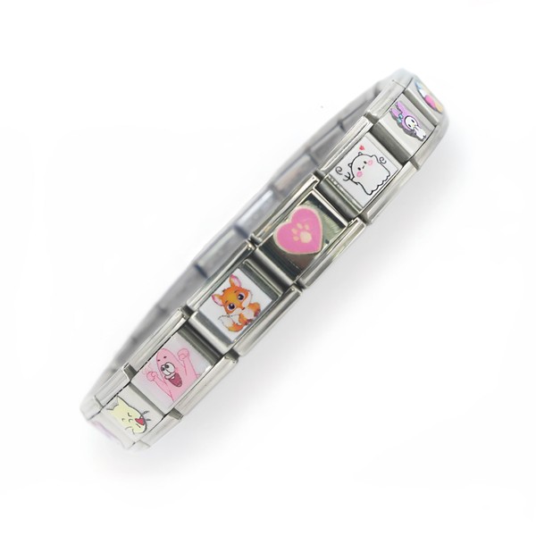 2CUTECHARMZ Stylish Italian Charm Bracelet, 18 charm bracelet with unique