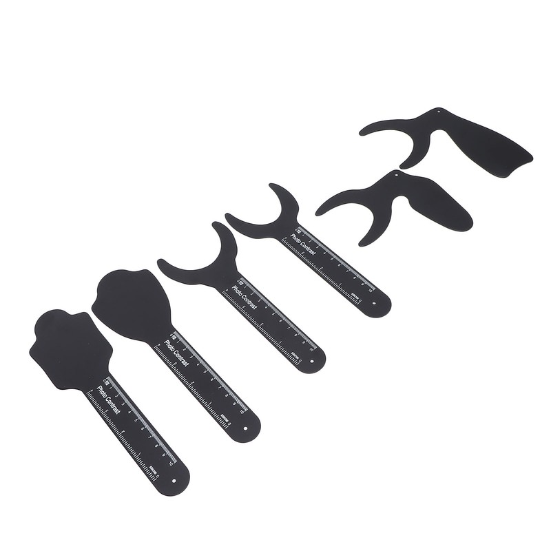 6pcs Intraoral Photographic Black Background Metal Dental Photo Backdrop Contrastor