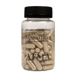 ATMA Suplemento Alimenticio Probióticos 498 mg  60 Cápsulas Vegetales con Tapa a Prueba de Niños  Mezcla de Cepas Activas  Apoyo Digestivo Natural... 