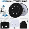 POTUINOM 5 Inch 8 Holes Foam Sanding Pads 2 Pack