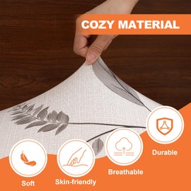 FUANGUI RV Dinette Cushion Covers Stretch Camper Cushion Cover Booth Seats Replacement RV Cushion Covers Washable Sofa Furniture Protector (B2, 1 Bench Cover & 1 Backrest Cover)