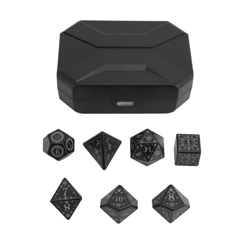 7pcs Light Up LED Dice Set Glowing Polyhedral Dice with