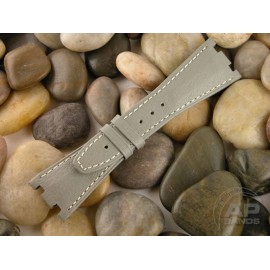 Audemars Piguet Decantare Light Grey Calf Strap For Audemars Piguet Royal Oak Offshore - Regular - 105mm x 70mm, White Stitching