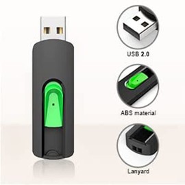 USB Stick 64GB, Aiibe 64GB USB Flash Drive 64GB USB 2.0 Memory Stick Thumb Drive Data Storage Jump Drive for Laptop(64G, Green)