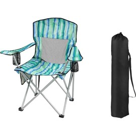 OLIXIS Portable Folding Camping Chair, Comfortable Outdoor Chair with Cup Holder, Carry Bag, and Durable Steel Frame, Collapsible Chair for Camping, Fishing, Beach, and Sports Activities, Multi-Color