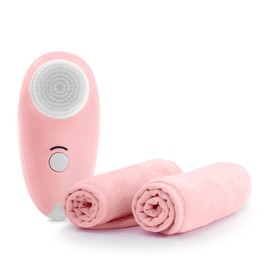 Magnitone Natural Cleansing Ultimate Gift Set with First Step Daily Cleansing Brush and 2 Wipe Out Makeup Remover Cloth Wipes