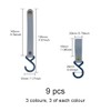 ONEBO Pack of 9 Leather S Hooks, S Hooks with